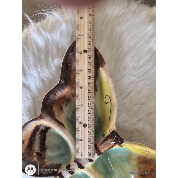 Certified International Butterfly Serving Bowl Rare Vintage - Picture 10 of 11